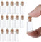 Piriuuo Lot de 15 tubes à essai avec bouchon, 2 ml, petites bouteilles en verre avec bouchon, mini bouteilles en verre à remplir, bouteilles de souhaits, petites bouteilles en liège pour bricolage,