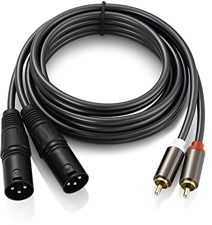 2RCA Jack maschio a doppio cavo XLR maschio OFC AUX Cavo audio schermato for altoparlanti mixer amplificatore 1,5 m 3 m(1.5m)