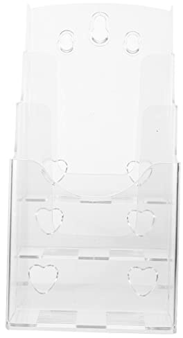 3-fach Prospekthalter Transparenter Acryl für Wand und Tisch
