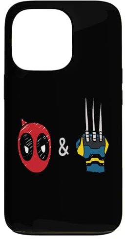 Marvel Studios Deadpool & Wolverine Mask & Claw Emoji Icons Hülle für iPhone 13 Pro