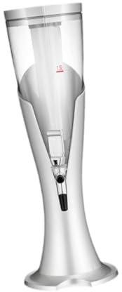 JISADER Bierzapfanlage mit Zapfhahn Bierturm Biereinweicheimer Getränkesaftspender für Party, Silber