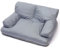 RUYICZB Hundebetten Haustier Sofa Leder Hundebett Haustier Weiches Sofa Hundesessel Für Kleine Mittlere Hunde Haustiermöbel Katzenbetten Mit Anti-Rutsch-Boden,Grau,M
