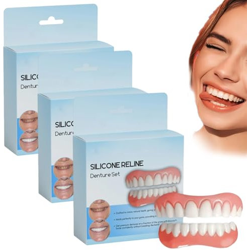 Kit De Prothèses Dentaires Bikenda En Silicone, Kit De Prothèses Dentaires Bikenda, Kit De Regarnissage En Silicone Pour Prothèses Dentaires, Kit De Réparation De Dents (3Set)