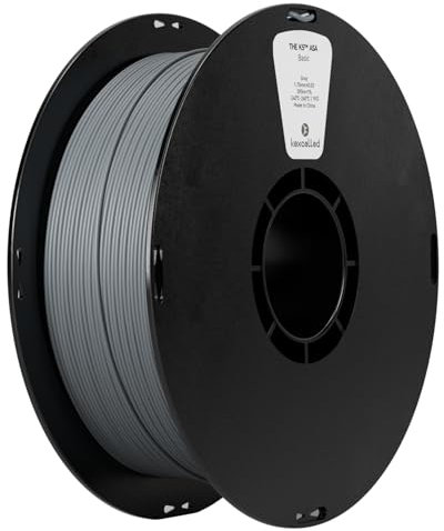 kexcelled ASA Filament 1,75 mm, 1 kg Spule (2,2 lbs) +/- 0,03 mm, 3D Drucker Filament, für die Druck von outdoor-funktionalen Teilen, Wetter- und Hitzebeständigkeit, UV-geschützt, Grau