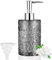 GKSCXEXE 400ml Seifenspender Kunststoff, Grau Seifenspender Plastik Spülmittelspender Küche, Soap Dispenser Nachfüllbarer Pumpspender mit Trichter für Spülmittel, Handseife, Shampoo (Runden)