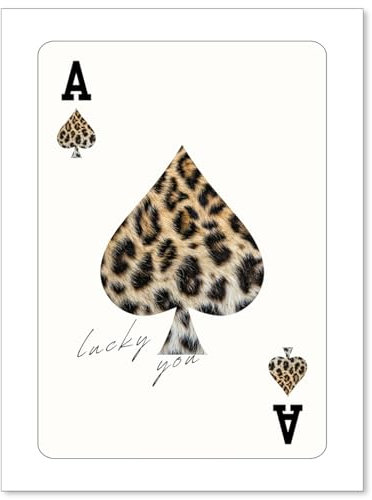 enttgo Kunstdruck auf Leinwand, Motiv: Leopardenspiken, trendiges Gepard, cooles Y2k-Poster, minimalistisch, adrett, ästhetischer Druck für Wohnung, Schlafzimmer, Wanddekoration, 20,3 x 25,4 cm,