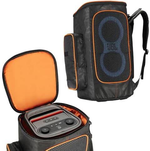 Jeachan Speaker Bag Rugged Speaker Bag Carry Case Compatible with JBL Party Box 120, Portable Speaker Carry Bag Backpack