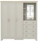 HOMELIFE Lancaster 4 Drawer Wardrobe Combi Unit Grey Set