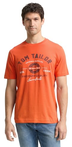 TOM TAILOR Herren 1037735 T-Shirt, 38891 - Pale Red, S EU