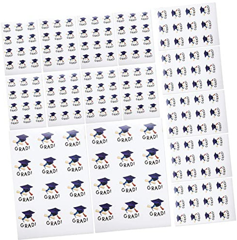 HOMSFOU 20 Blatt Box Abschlusskappenaufkleber Etikett Aufkleber der Klasse 2023 Abschlussaufkleber für Rosa Label für Abschlussdekoration graduiertenaufkleber