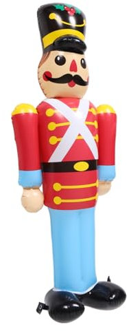 YARNOW Decoración Centinela Inflable Cascanueces Inflable Decoración Navideña. Navidad Cascanueces Al Aire Escena Explotar Natividad Gigante De Polivinilo