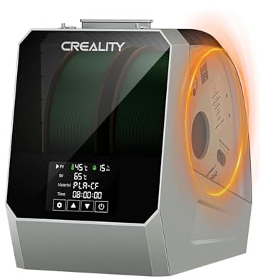 Creality Secador de filamentos 2 rollos, Space Pi Plus Secadora de filamentos para impresora 3D, Calentamiento 360°, deshidratador de filamentos para 1.75/2.85mm PLA PETG ABS TPU