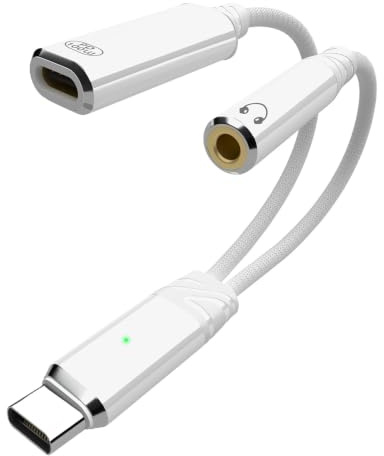 IVIVTOR USB-C Kopfhörer Ladesplitter – 2 in 1 100W Schnelllade und 3.5mm Audio Y Adapter für Telefone mit Typ-C