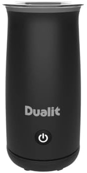 Dualit MILK&CHOCOLATE Milchaufschäumer, VortecS®-Technologie, 10×10×21 cm | elektrischer Heißschokoladen-Maker, hochwertiger Kunststoff & Edelstahl, für Cappuccino, Latte & Kakao, elegantes Schwarz