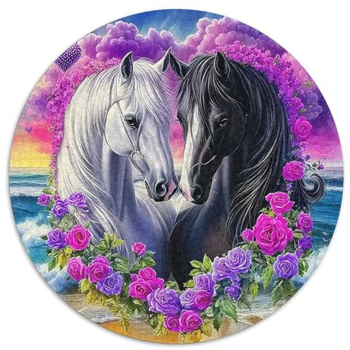 1000 Teile Pferd Puzzles Perfekt Für Spieleabende Wohnungsdekoration Tiere Puzzle Perfekt Für Erwachsene Und Kinder 1000pcs (67.5x67.5cm)
