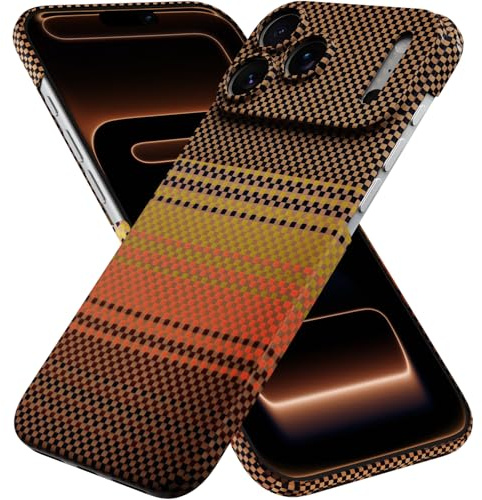 CASEKULT für iPhone 17 Pro Hülle Kompatibel mit Magsafe, Sonnenuntergang | 1500D Aramidfaser Drucken Dünne Carbon Textur Handyhülle Magnetische Schutzhülle mit Kameraschutz