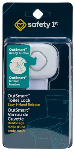 Safety 1st OutSmart Toilet Lock, White, 1 Count (Pack of 1)