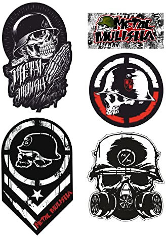 cut-it folientechnik & design MG623 / Aufkleber Set Motocross Breite je ca. 6cm Cross Racing Offroad Rennsport Tuning USA Vintage Retro Skull Sticker Kult Army