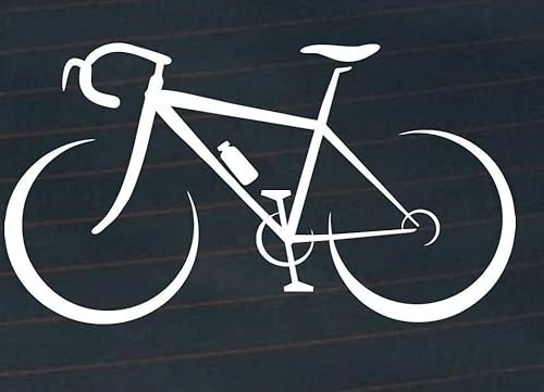 Rennrad Fahrrad rennen 20cm Autoaufkleber Auto Aufkleber Decal Sticker von SUPERSTICKI® aus Hochleistungsfolie für alle glatten Flächen UV und Waschanlagenfest Profi Qualität