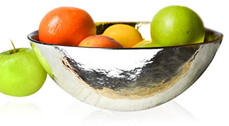 Sendez Schale in Gold und Silber Schüssel Dekoschale Salatschüssel Salatschale 3 Liter