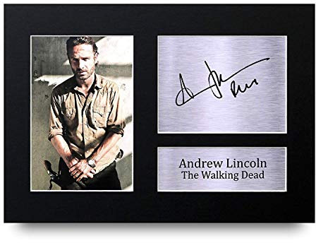 HWC Trading Andrew Lincoln A4 Ungerahmt Signiert Gedruckt Autogramme Bild Druck-Fotoanzeige Geschenk Für The Walking Dead Tv-Show-Fans