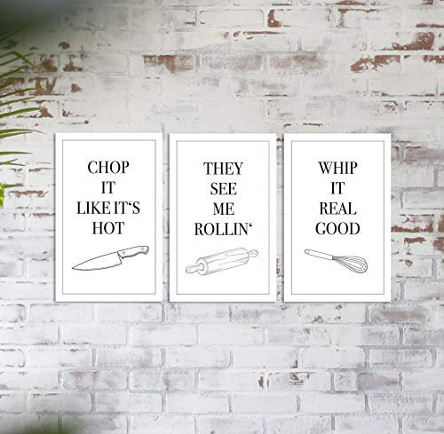 Close Up Küchen Songs Poster 3er Set 20 x 30 cm Kunstdruck Chop it Like It's hot