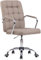 CLP Bürostuhl Terni I Höhenverstellbarer Schreibtischstuhl, Farbe:Taupe, Material:Stoff