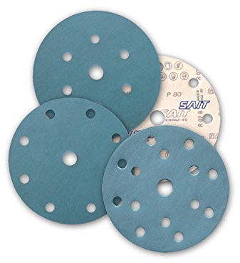 Sait 91145 D-SAITAC-VEL 6S - Disco abrasivo in velcro, diametro 150 mm, grana 120, 200 pezzi