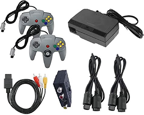 Juego de accesorios para Nintendo 64 Consola Controlador Fuente de Alimentación Scart Cable Adaptador Cable Alargador N64