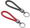 LxwSin Braided Leather Keychain, 2 PCS PU Leather Strap Keyring Car Braided Keychain Woven Rope Keyring with Zinc Alloy, Key Fob Hanging Ornament Business Gift for Men and Women Car Home Office Keys