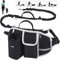 Pecute Laisse Chien Laisse Mains Libres Chien Jusqu'à 80kg Absorption de Choc, Confortable, Couture Réfléchissante, Idéal pour Course à Pied, Jogging et Marche (Noir (Petite Taille))