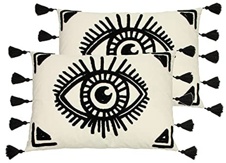 furn. Ashrame Augenkissen, Polyester, Einfarbig, 35 x 50cm, 2