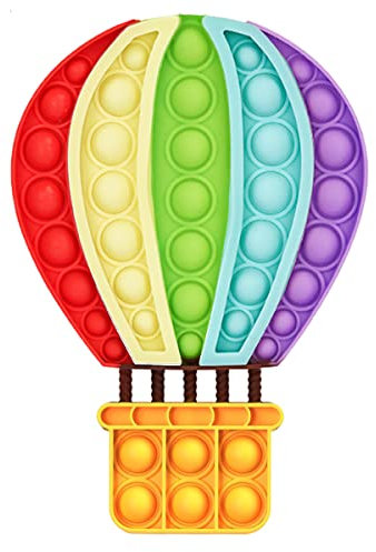 Fidget Toys Kinderspielzeug Fidget Poppers Push Bubble Sensory Toy Silikon Popping Spielzeug Stress Relief Weihnachten Geburtstag Geschenk für Kinder Jugendliche Erwachsene (Heißluftballon)