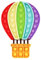 Fidget Toys Kinderspielzeug Fidget Poppers Push Bubble Sensory Toy Silikon Popping Spielzeug Stress Relief Weihnachten Geburtstag Geschenk für Kinder Jugendliche Erwachsene (Heißluftballon)