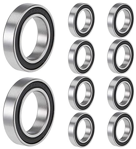 10 Stück 6802 2RS Kugellager 15 mm x 24 mm x 5 mm doppelt geschützte Rillenkugellager für DIY, Drehbänke, Motoren, 3D-Drucker, Fräsmaschinen, verschiedene mechanische Geräte, etc.