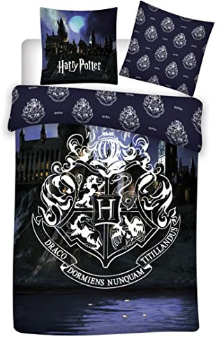Aymax Hogwarts Kinder Bettwäsche-Set, Bettbezug 140x200 cm + Kissenbezug 63x63 cm