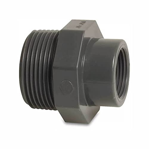 PVC-U Reduzierstück Außengewinde x Innengewinde 1 1/2 x 2