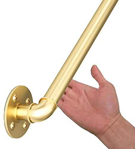 Barandilla de seguridad para escaleras para interiores y exteriores, kit de soporte de barandilla para barandilla de escalera, barra de sujeción para escalones | Conducir directo al hueco la escalera