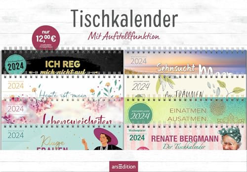Display Tischkalender 2024: Mit 8 x 3 Ex. | Praktische Terminplaner mit Wochenkalendarium