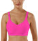 Vertvie Damen 1/2/3er Set Sport BH Einfarbig Ohne Bügel Bustier Klassische Bequem Stretch Bra Mittle Halt Gepolstert Wohlfühl-BH(Roserot, L)
