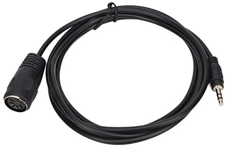 Annadue DIN 5 polig auf 3,5 mm Kabel, 5 polige DIN Buchse auf 3,5 mm Stecker Audio Adapterkabel, Professionelles Reinkupfer Audio Konverterkabel für ältere Lautsprechersysteme, 1,5 M