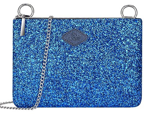 GM LIKKIE Crossbody Clutch Geldbörse für Frauen, Glitzer Abendtasche, Pailletten Hochzeit Handtasche für Party, Königsblau