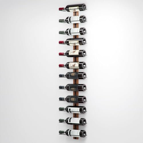 Relax World Porte-bouteille mural en bois, ensemble de 3 supports de bouteille mural pour vin avec 9 compartiments pour bouteilles, cave murale, coin bar, salle à manger, cave (3)
