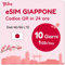 Japan eSIM 10 Tage 1 GB/Tag | Automatische Aktivierung | 5G DOCOMO-Netz mit Tethering/Hotspot/Internetfreigabe
