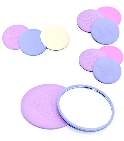 Eabdice 50 Pezzi Piccoli Specchi Portatili, Specchio Portatile, Specchietto da Borsa, Progettato per Borsette, Borse da Viaggio e Borsellini da Ragazza (Colore e Modello Casuali)