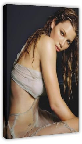 TINGTOEO Leinwandposter Schauspielerin, Modell, Jessica Biel 4, Schlafzimmer-Dekor, Sportlandschaft, Büro, Raumdekoration, Geschenk, Rahmen-Stil, 60 x 90 cm