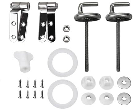 1 sets Bisagras Asientos de Inodoro, Bisagras de Asiento de Inodoro de Aleación de Zinc Kit de Bisagras Tapa WC