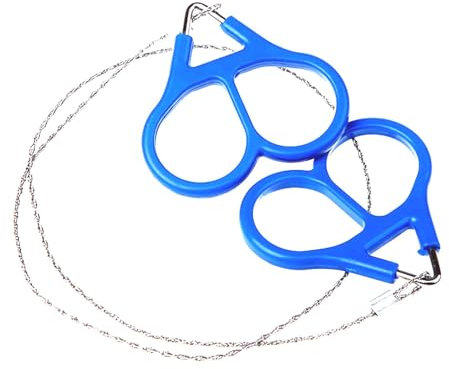 Poupangke Survival-Drahtsäge, Handtaschen-Seilsäge | Taschensäge Seilsäge Handwerkzeug - Edelstahl-Survival-Drahtsäge, Drahtseilsäge, Fadensäge zum Schneiden von Jagd-, Wander- und Rucksackausrüstung
