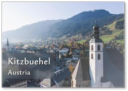 Kitzbuehel - Cozy Alpine Town, Design 3, Kühlschrankmagnet