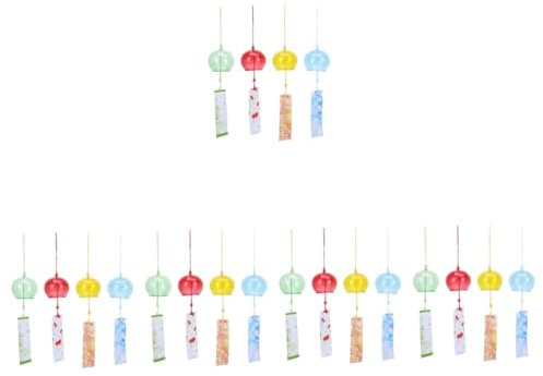 Yardenfun 20pièces Cloche à Vent Coloré Décorations pour Balcon Et Jardin Suspendus Artisanaux pour Intérieur Et Extérieur